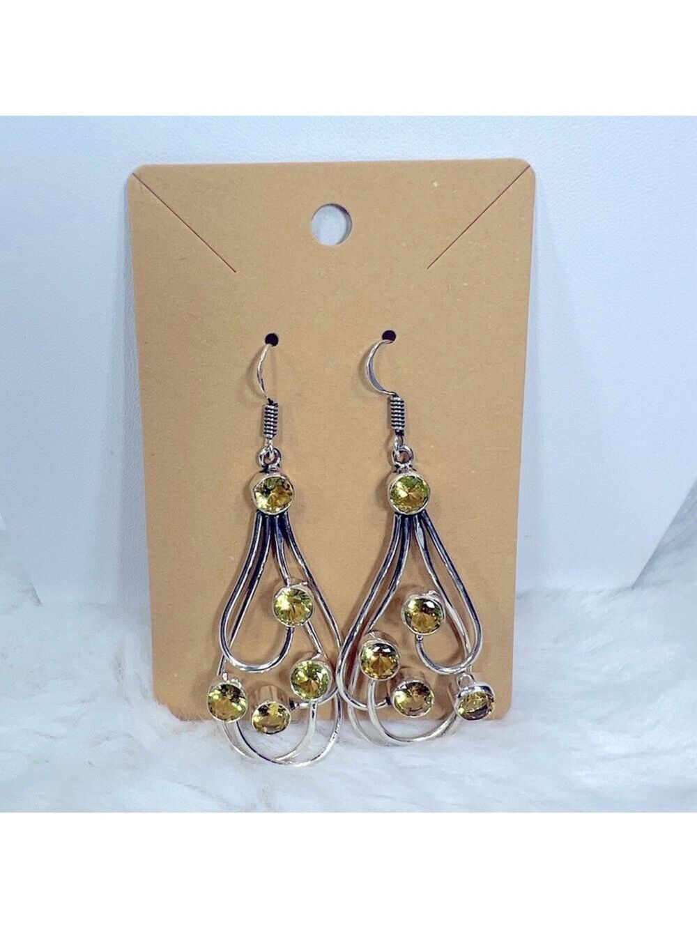 Citrine Add On Item Citrine Synthetic Gemstone Earrings